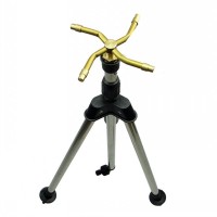 Stainless steel tripod 360-degree swing arm rotary sprinkler agricultural irrigation bracket 4 points interface can be raised and lowered