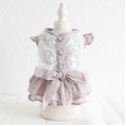 Petstyle spring and summer new love rhinestone gauze skirt temperament dress dog clothes cat skirt