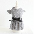 Petstyle spring and summer new star belt skirt small flying sleeve dress dog clothes cat skirt
