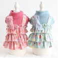Petstyle spring and summer new candy color cake skirt sweet dress dog clothes cat skirt