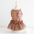 Petstyle spring and summer new bunny color ball star yarn skirt strap dress dog clothes cat