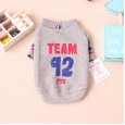 Petstyle pet dog bottoming shirt autumn new 92 letter sports knitted teddy bear