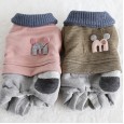 Petstyle autumn and winter new style with scarf horizontal M word four-legged clothes pet clothes dog clothing