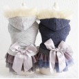 Petstyle Autumn and Winter New Warm Cotton Fleece Hooded Coat Pet Clothes Dog Clothing