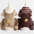 Petstyle autumn and winter new striped bee four-legged clothes pet clothes dog clothes