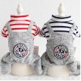 Petstyle autumn and winter new striped anchor four-legged clothes pet clothes dog clothing