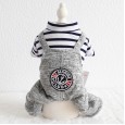 Petstyle autumn and winter new striped anchor four-legged clothes pet clothes dog clothing