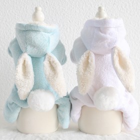 Petstyle autumn and winter new white and white rabbit four-legged clothes pet clothes dog clothing