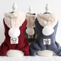 Petstyle autumn and winter new style Dalian hat pit four-legged clothes pet clothes dog clothing