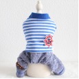 Limited bright Petstyle autumn and winter new striped anchor four-legged clothes pet clothes dog clothing