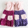 Petstyle autumn and winter new dot pocket bear dress pet clothes dog clothing