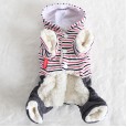 Petstyle autumn and winter new color stripe denim four-legged clothes pet clothes dog clothing