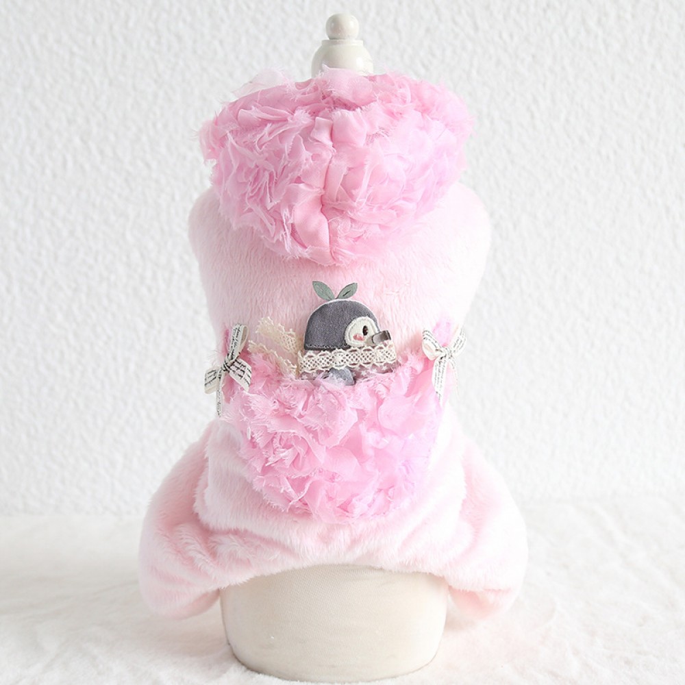 Petstyle autumn and winter new flower hat penguin four-legged clothes pet clothes dog clothing