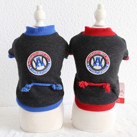 Petstyle autumn and winter new A standard cotton rope sweater pet clothes dog clothing