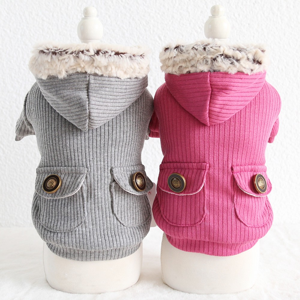 Petstyle autumn and winter new pit strip double-pocket fleece coat pet clothes dog clothing