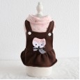 Petstyle autumn and winter new small fox strap dress pet clothes dog clothing