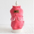 Petstyle autumn and winter new retro leather label double pocket vest pet clothes dog clothing
