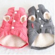 Petstyle autumn and winter new retro leather label double pocket vest pet clothes dog clothing