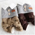 Petstyle autumn and winter new waffle fake two-piece four-legged clothes pet clothes dog clothing