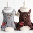Petstyle autumn and winter new striped ROCK big denim four-legged clothes pet clothes dog clothing
