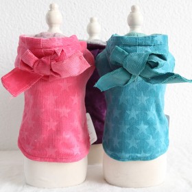 Petstyle autumn and winter new star dark pattern hooded vest couple pet clothes dog clothing