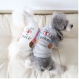 Petstyle autumn and winter striped fake strap printed sweater dog clothes pet clothing turned strap