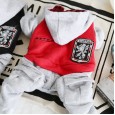 Petstyle Autumn and Winter English Plaid Four-Piece Pet Clothes Dog Clothing Evening Cotton