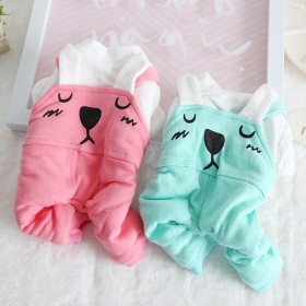 Petstyle autumn and winter long ear rabbit strap four-legged clothes pet clothes dog clothing fresh winter