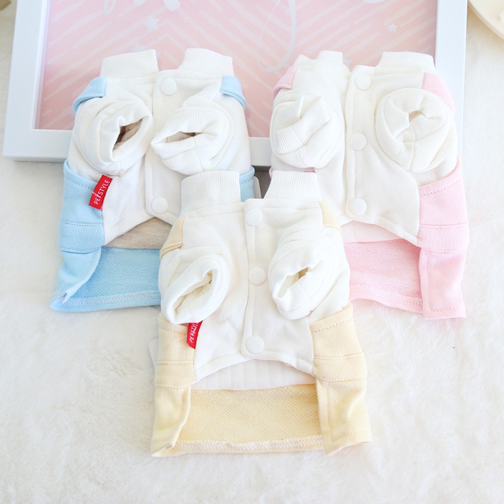 Petstyle autumn and winter crown student skirt pet Korean college style dog bib cat cat cotton coat