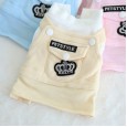 Petstyle autumn and winter crown student skirt pet Korean college style dog bib cat cat cotton coat