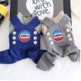 Petstyle autumn and winter star buckle strap four-legged clothes pet clothes dog clothing strap suit gray expensive