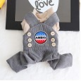 Petstyle autumn and winter star buckle strap four-legged clothes pet clothes dog clothing strap suit gray expensive