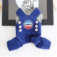 Petstyle autumn and winter star buckle strap four-legged clothes pet clothes dog clothing strap suit gray expensive