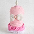 Autumn and winter clothing five-color bow cotton skirt thick warm pet clothes dog clothing