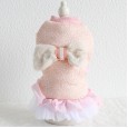 Autumn and winter clothing five-color bow cotton skirt thick warm pet clothes dog clothing