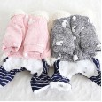 Limited bright autumn and winter new rabbit striped four-legged clothes pet clothes dog clothing