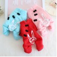 Petstyle autumn and winter new Tang suit rabbit four-legged clothes pet plus velvet thick cute cotton coat