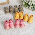 petstyle new soft bottom beef tendon bottom pet shoes teddy pomeranian dog leather shoes autumn and winter