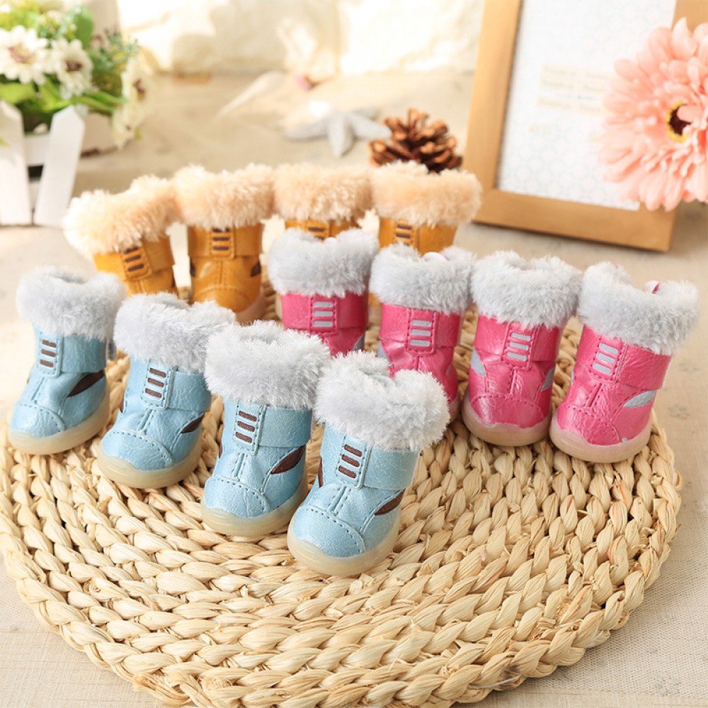 Petstyle cute small eyes cotton shoes beef tendon sole wear-resistant shoes pet shoes dog shoes water shoes rain boots