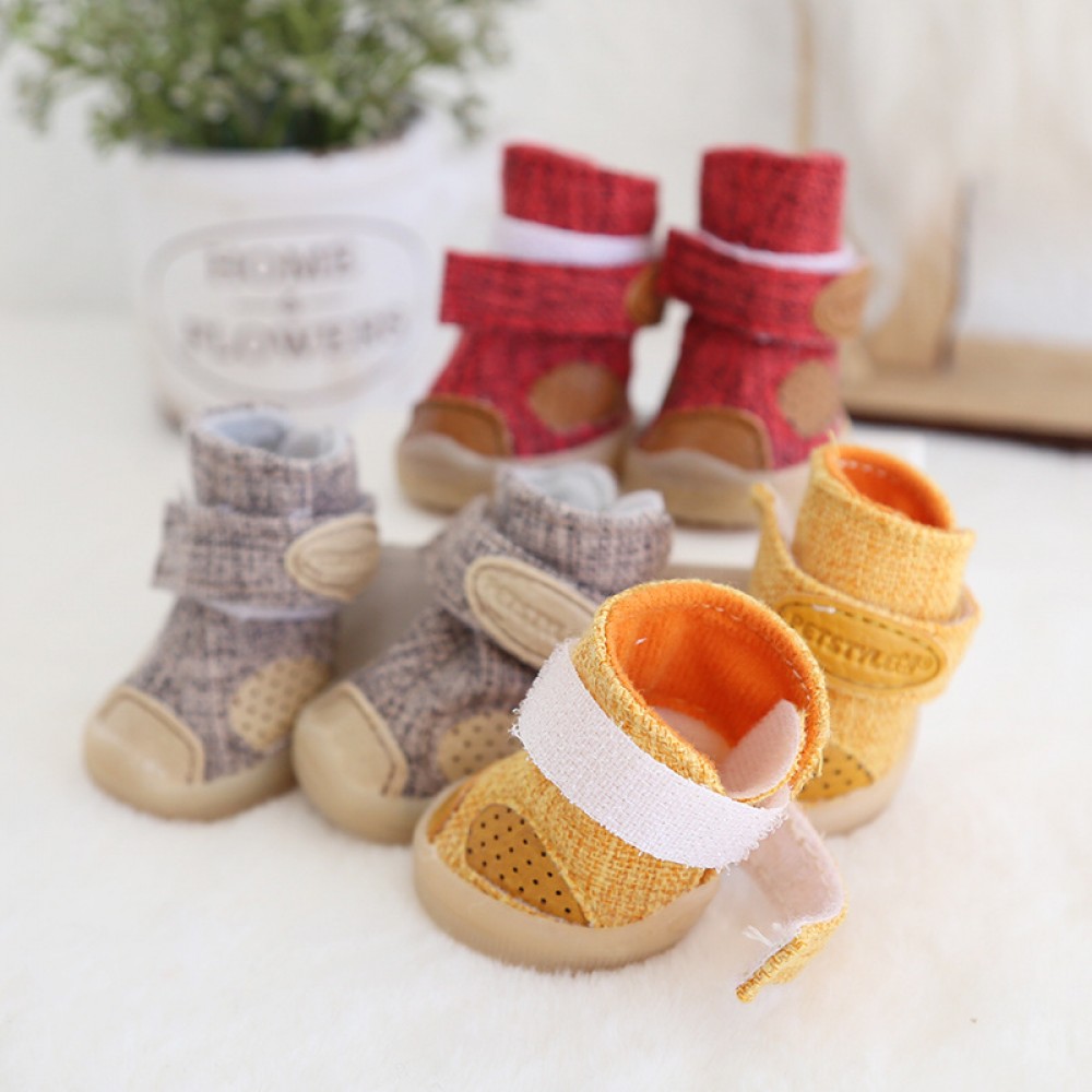 Petstyle spring and autumn style beef tendon cotton and linen breathable shoes non-slip wear-resistant shoes pet shoes beef tendon bottom dog shoes