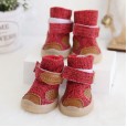 Petstyle spring and autumn style beef tendon cotton and linen breathable shoes non-slip wear-resistant shoes pet shoes beef tendon bottom dog shoes