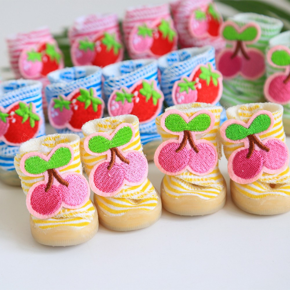 Petstyle spring and summer fruit striped shoes non-slip wear-resistant shoes pet shoes dog shoes
