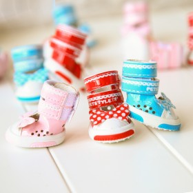 Petstyle spring and summer sweet bow breathable sandals non-slip wear-resistant pet shoes dog shoes