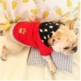 French Bulldog Pet Costume Bago Corgi Bully Dog Spring and Autumn Embroidered Gold Label Star Hat Sweater Dog Clothes