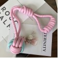 Dog toy Teddy Teddy Bear Fadou Kouki Molar bite-resistant two-color braided knot interactive training