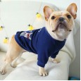 Law fighting dog clothes autumn and winter clothes thin section Pagoda English fighting dog fat dog pet clothing Corgi small and medium round neck shirt