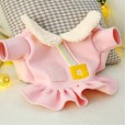 New autumn and winter dog clothes to keep warm out cute pink kindergarten strap skirt teddy bear bear pet clothing