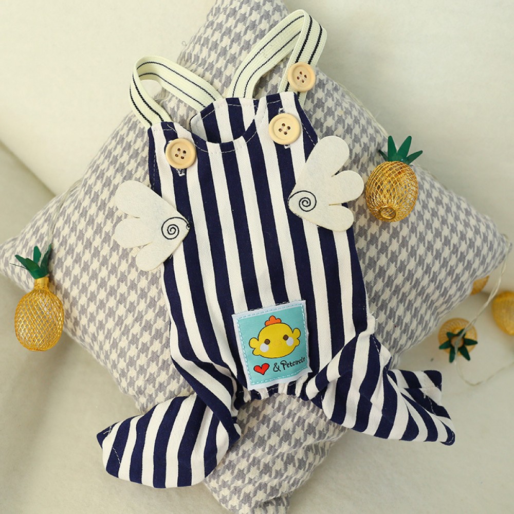 Pet dog cat autumn new dog clothes little flying chicken suspenders pants wings teddy bear