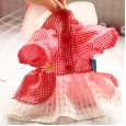 Teddy skirt dog clothes spring clothes bomei cat small dog pet spring and summer models ladybug red plaid flower skirt