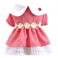 Teddy skirt dog clothes spring clothes bomei cat small dog pet spring and summer models ladybug red plaid flower skirt